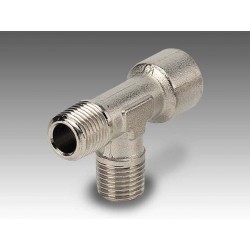 A18 1/8" - Racor T roscado macho-macho-hembra en latón
