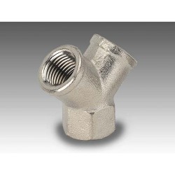 A23 1/4" - Racor Y hembra en latón