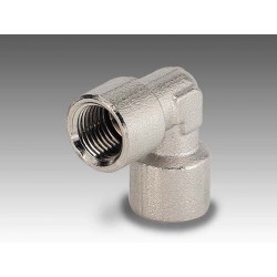 A9 1/2" - 1/2" - Racor codo roscado hembra-hembra en latón