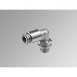 F31 NSF Ø8 - 1/8" - Racor codo giratorio para uso alimentario