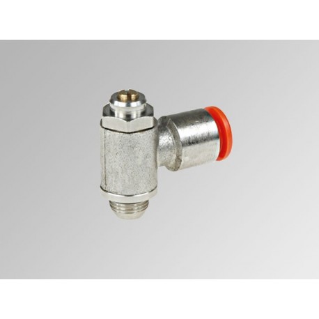 MRF O Ø8 - 3/8" - Microregulador de caudal para cilindro con regulación de tornillo en latón