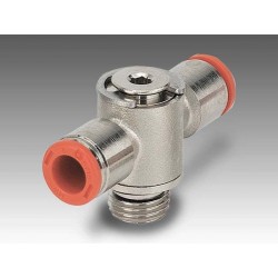 RL16 Ø10 - 1/4" - Racor automático banjo doble giratorio tornillo simple