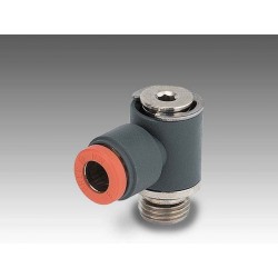 RL20 Ø8 - 1/4" - Racor automático banjo simple giratorio tornillo simple en tecnopolímero