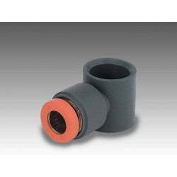 R28 Ø4 - 1/8" - Racor automático banjo simple para tubo en tecnopolímero