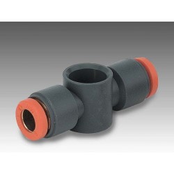R29 Ø6 - 1/8" - Racor automático banjo simple para tubo en tecnopolímero