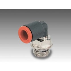 RL34 Ø8 - 1/4" - Racor automático codo giratorio en tecnopolímero