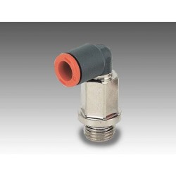 RL36 Ø6 - 1/4" - Racor automático codo giratorio prolongación en tecnopolímero