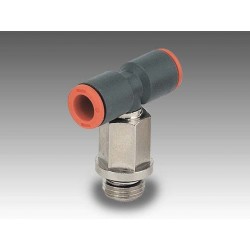 RL37 Ø6 - 1/4" - Racor automático T central con prolongación en tecnopolímero