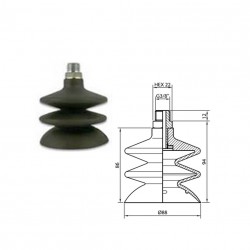 Ventosa de fuelle Ø90 mm en silicona blanca